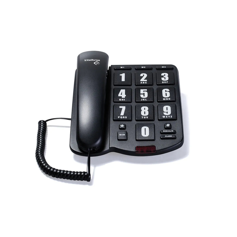 Telefone com Fio Tok Fácil Preto Intelbras