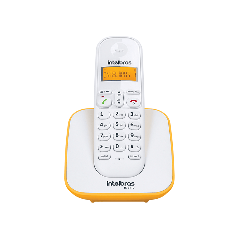 Telefone Sem fio Intelbras 3110 - Branco e Amarelo